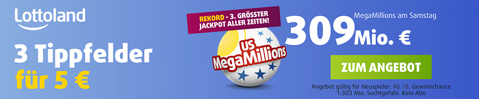Lottoland MegaMillions 3 für 1€